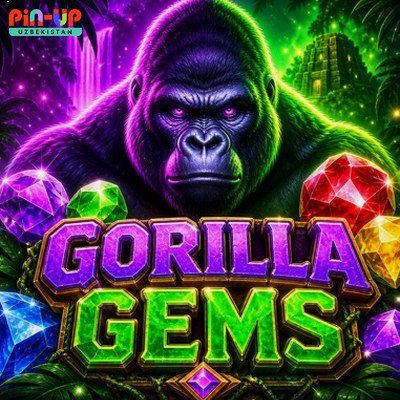 Gorilla Gems — Pin Up casino uzbekistan Eksklyuziv o‘yin «Gorilla Gems» — kvadrat rasm